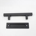 Barn Door Pull Handle, Black Steel