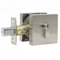 High Quality Zinc Alloy Single Cylinder Square Deadbolt Lock Entry Door Knob 