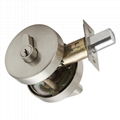 Zinc Alloy Grade 3 Double Cylinder Round Deadbolt Lock Entry Door Knob Lock 2