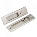 Sliding Door Lock Invisible Recessed Handle , Keyed Pocket door Mortise lock  2