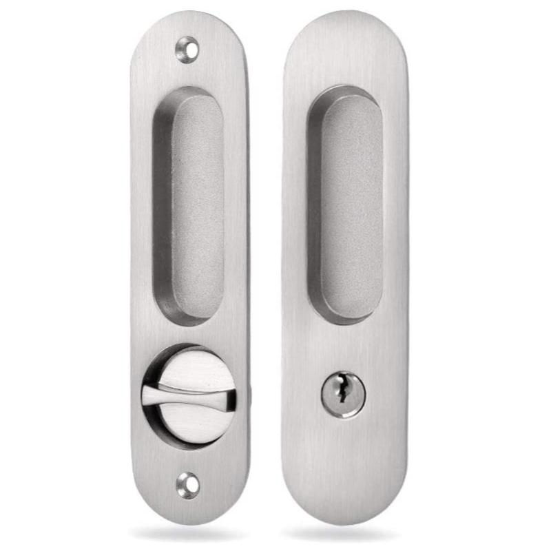 Furniture Hardware, Sliding Door Mortise Lock Set Invisible Recessed Handle 2