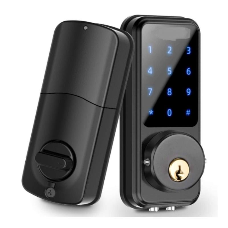 Keyless Enty Door Lock , Fingerprint Electronic Keypad Deadbolt Lock 6