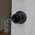 Matte Black Door Knobs with Lock and Keys, Interior/Exterior Knob for Entry   2