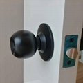 Matte Black Door Knobs with Lock and Keys, Interior/Exterior Knob for Entry   3