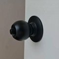 Matte Black Door Knobs with Lock and Keys, Interior/Exterior Knob for Entry  