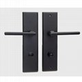 Long Plate Lock Tubular Lever Set, Modern High Quality Zinc Alloy Door Handle