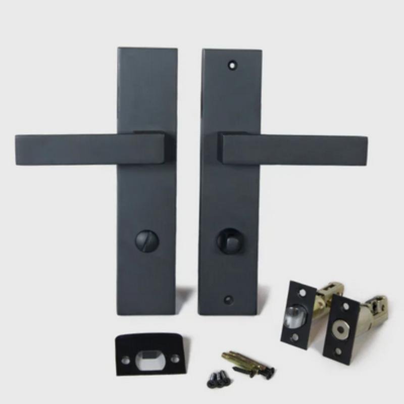 Modern Zinc Alloy Plate Door Lock, Tubular Lever Set Door Handle 3