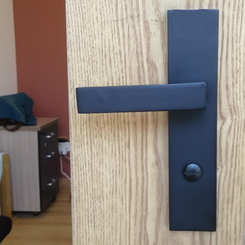 Modern Zinc Alloy Plate Door Lock, Tubular Lever Set Door Handle 6