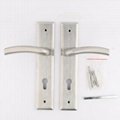 Long Plate Door Handle Lock Stainless Steel Lever Set, Contemporary Mortise Lock 2