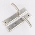 Long Plate Door Handle Lock Stainless Steel Lever Set, Contemporary Mortise Lock 3