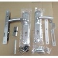 Long Plate Door Handle Lock Stainless Steel Lever Set, Contemporary Mortise Lock 9