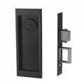 Modern Rectangular Pocket Sliding Door Mortise Lock, Heavy Duty Keyed Entry Lock