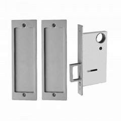  Rectangular Mortise Lock for Sliding Barn Door, Passage lockset