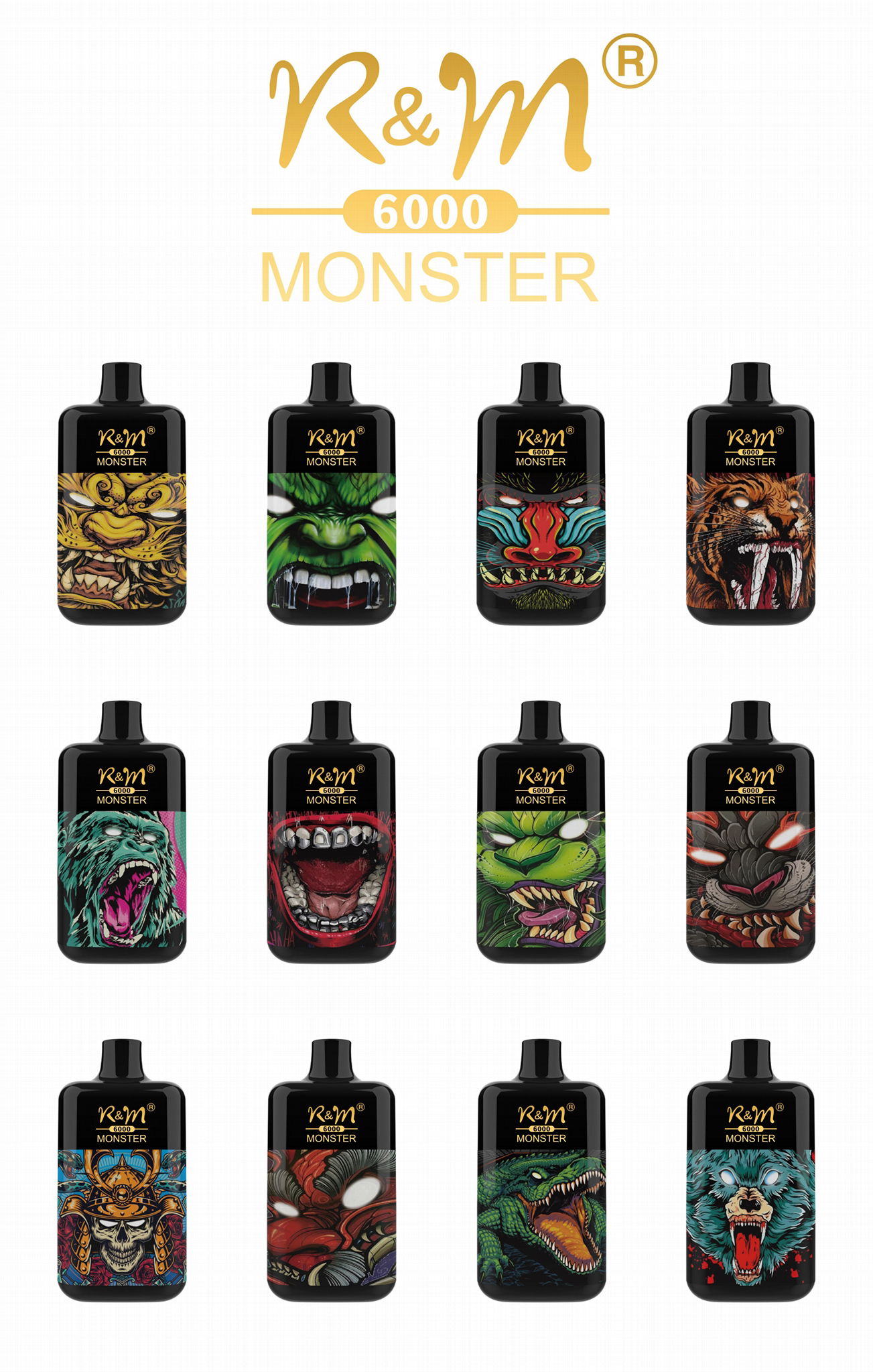 R&M monster 6000 puffs disposable vape wholesaler