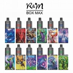 R&M Box max 8000 puffs clear tank disposable vape 