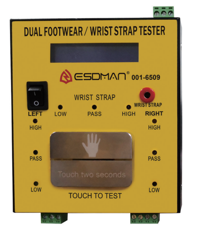 Dual Footwear and Wrist Strap Tester，001-6509