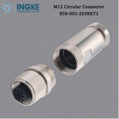 858-003-203RKT1, 3 Position, Circular Connector, Plug, Female, Sockets, Solder C