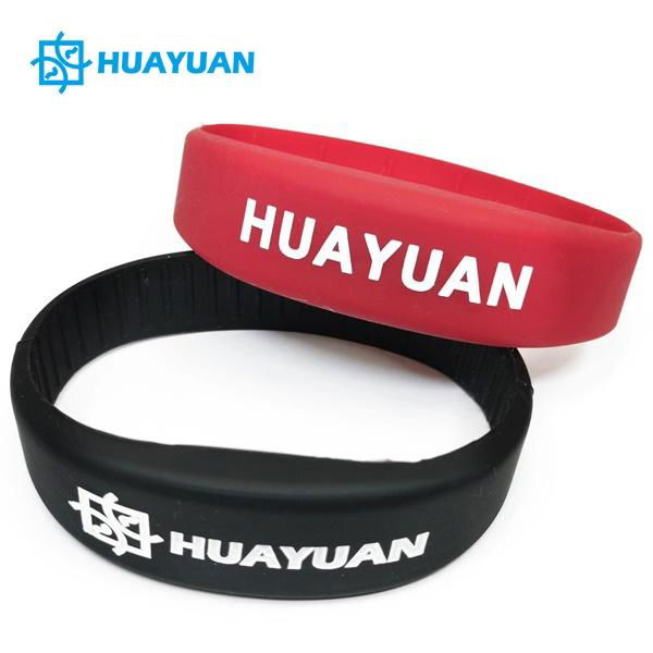 Passive Silicone Bracelet RFID Wristband with LF HF UHF Chip 2