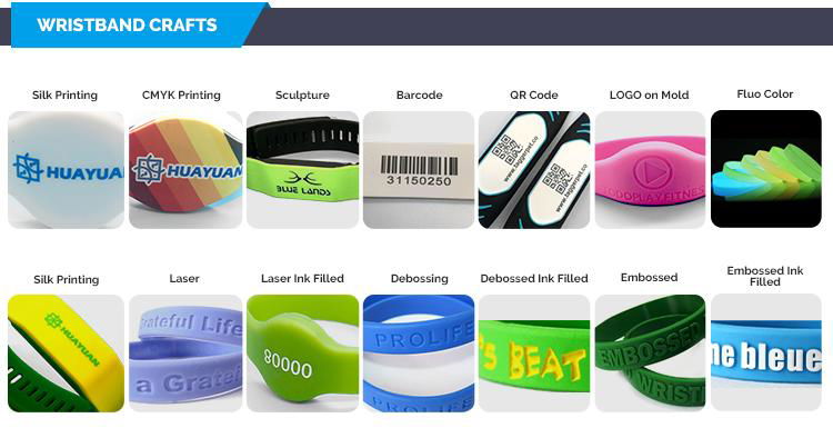 Passive Silicone Bracelet RFID Wristband with LF HF UHF Chip 5