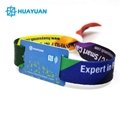 Custom Printing Woven NFC Bracelet RFID Fabric Wristband for Events