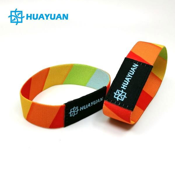 Custom Printing Woven NFC Bracelet RFID Fabric Wristband for Events 4