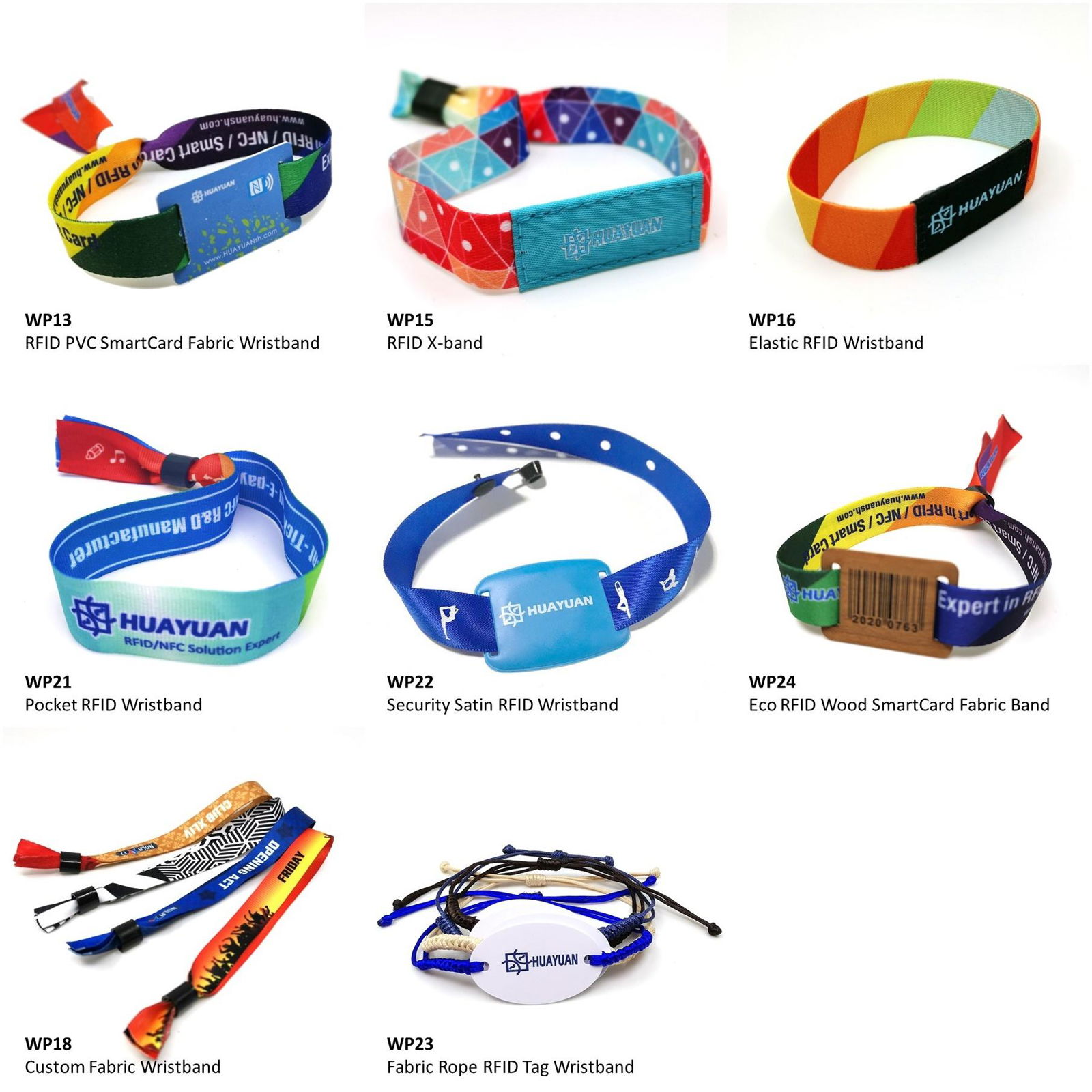 Custom Printing Woven NFC Bracelet RFID Fabric Wristband for Events 5