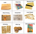 Eco Recycle NFC Chip Bamboo Wood RFID Key Card for Access Control