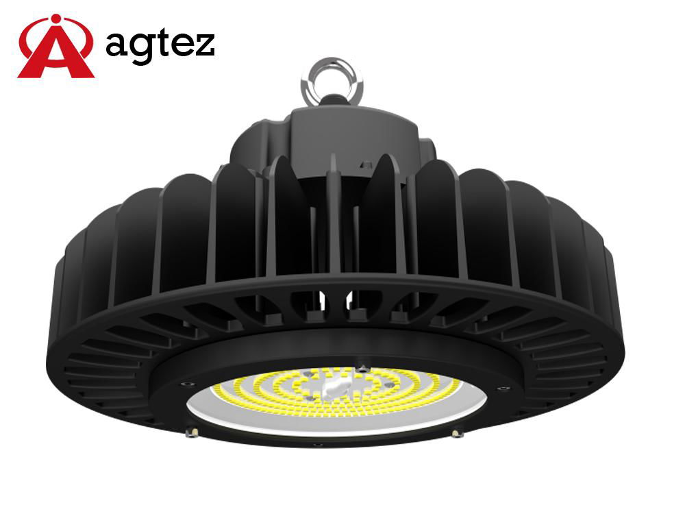 Agtez 140lm/w, 160lm/w 100w, 150w, 200w, 240w LED UFO high bay industrial light