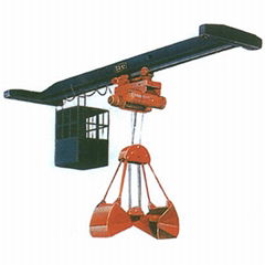 5 Ton Wireless Single Beam Bridge Crane With Electric Hydraulic Double Flap Grab