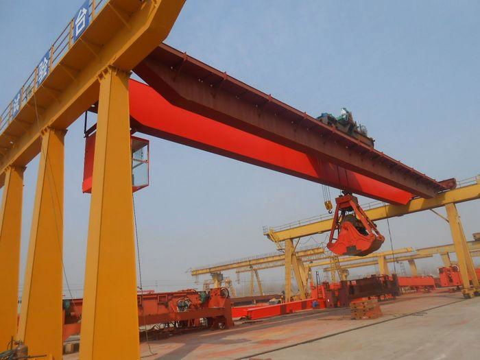 5/5 Ton Electric Double Girder Overhead Crane with Hook and Grab  4