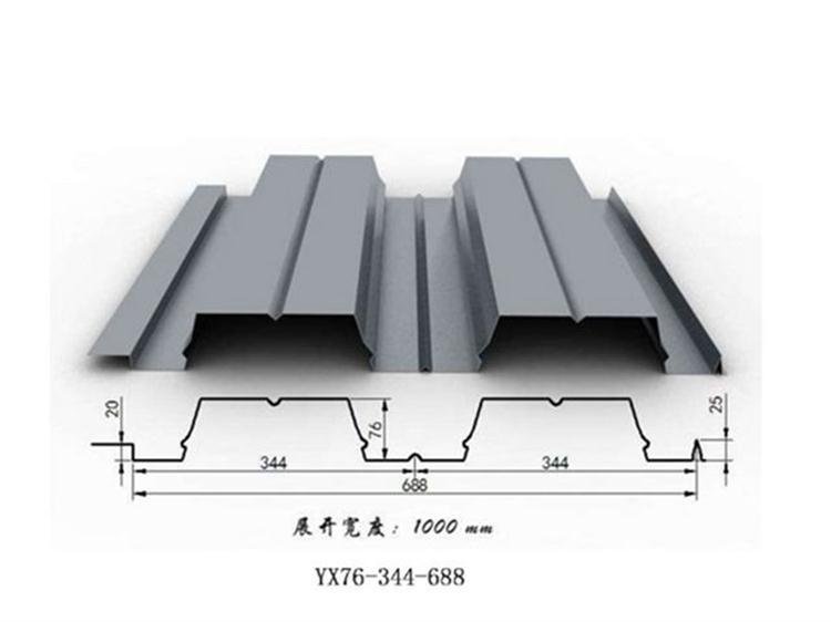 江蘇海安建築鋼構廠家YX76-344-688開口樓承板