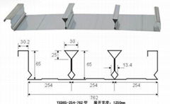 上海建筑钢构厂家YX65-240-720闭口楼承板