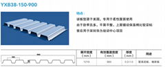 上海鋼結構維護廠家YX38-150-900彩鋼板