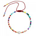 Handmade Colorful Miyuki Beads Bracelet Natural Pearl Charm Adjustable Braided B 2