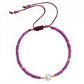 Handmade Colorful Miyuki Beads Bracelet Natural Pearl Charm Adjustable Braided B 4