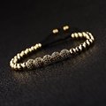 Fashion jewelry copper beads bracelet with micro zircon Ball adjustable bracelet 3