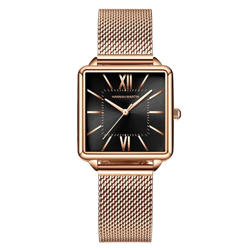 Fashion Luxury Lady's Quartz Wrist Stainless Steeel Strap Square Watches 4