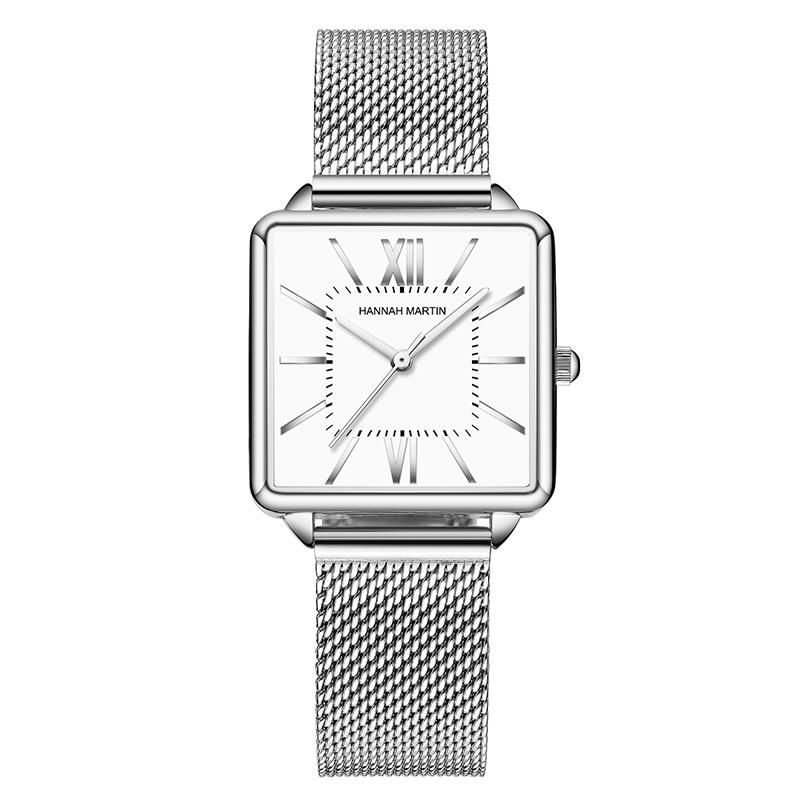 Fashion Luxury Lady's Quartz Wrist Stainless Steeel Strap Square Watches 5