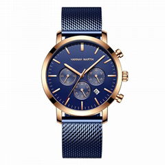 Men's Quartz Watches Waterproof Chronograph Business Waterproof Wrist Watch