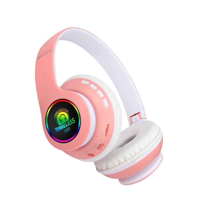 BG66BT-LED Bluetooth Wireless Headphone Soft Wear Earphone Heavy Bass Headset 4