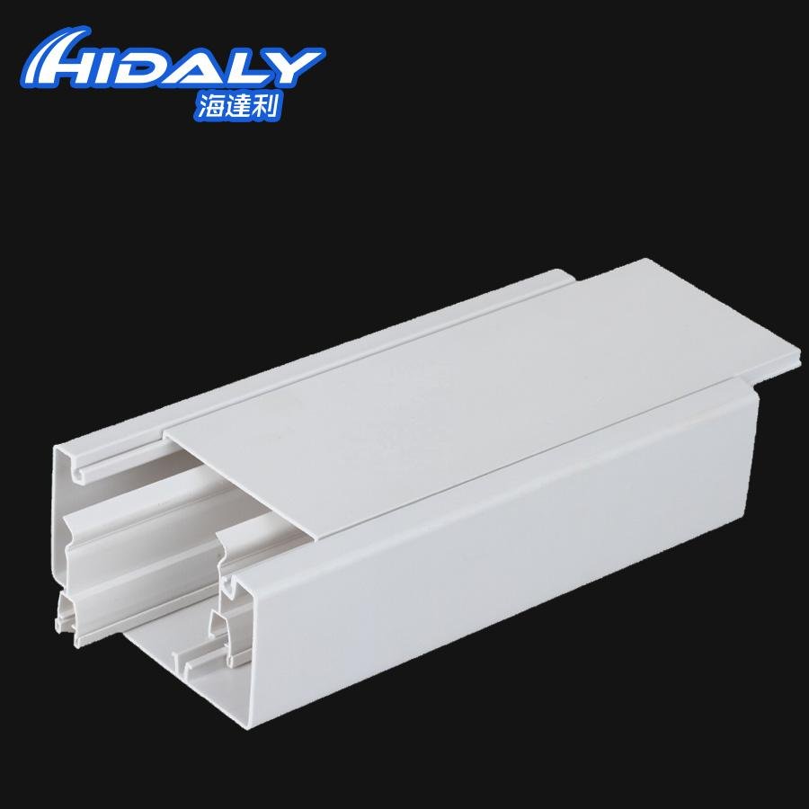 Factory Price Non-deform Fireproof 100x50 PVC Compartment Trunking for Canaleta 2