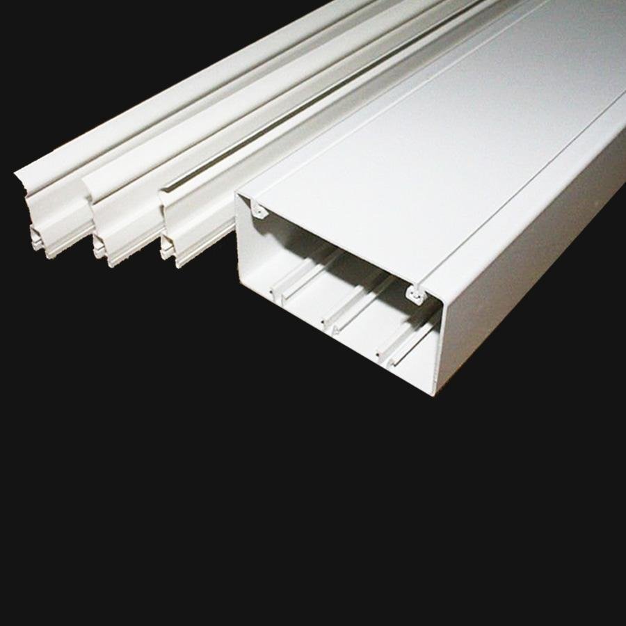 Factory Price Non-deform Fireproof 100x50 PVC Compartment Trunking for Canaleta 4