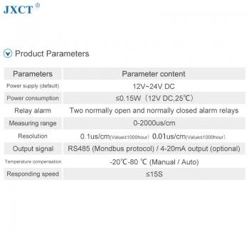 [JXCT] Water Electrical Conductivity Salinity Probe Sensor Water Quality EC Cont 4