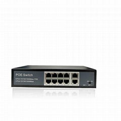 PSE1082G 10-port Gigabit 8-port Poe switch standard ieee802.3at/af