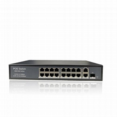 PSE1816ES  16-port 100m Poe switch standard ieee802.3at/af