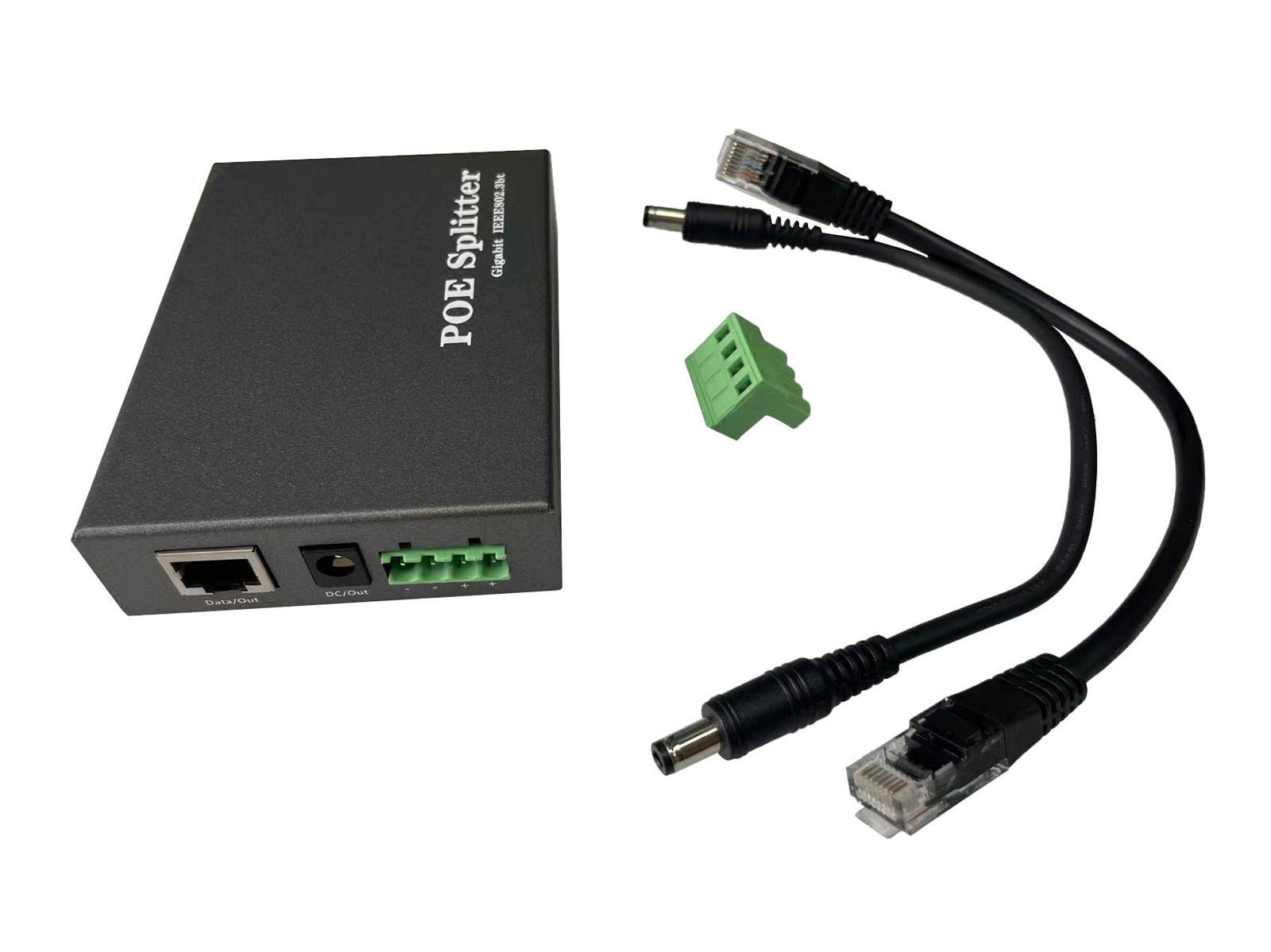 2.5G Gigabit POE Splitter PS1206BG 72W standard IEEE802.3BT 3