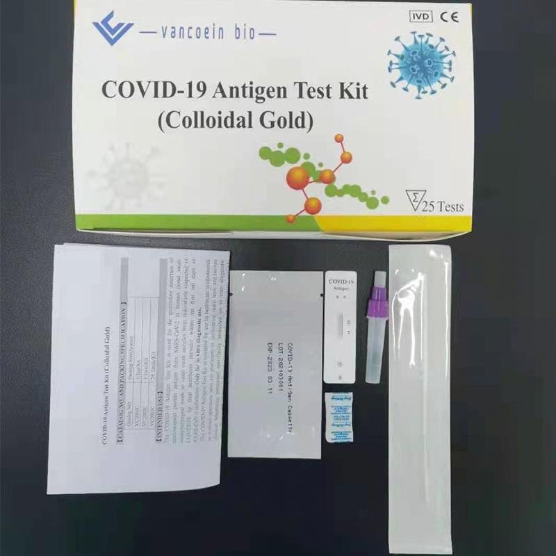 CE Vancoein POCT Colloidal Gold corona covid 19 rapid antigen test kit 2