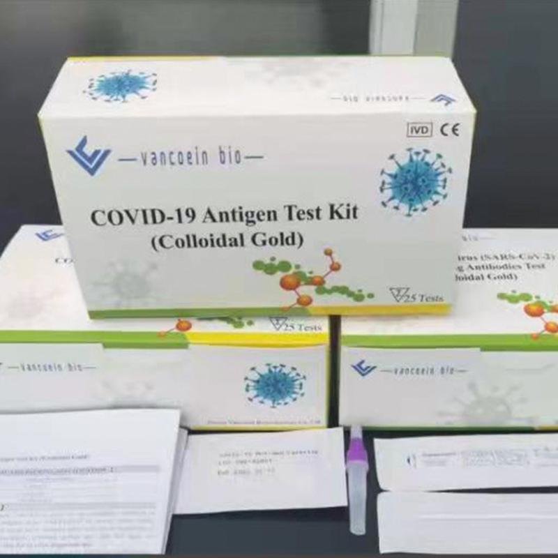 CE Vancoein POCT Colloidal Gold corona covid 19 rapid antigen test kit
