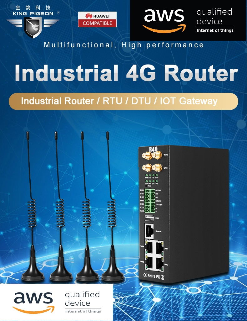 R40 4g lte router Remote CCTV enviroment monitoring IIot solution