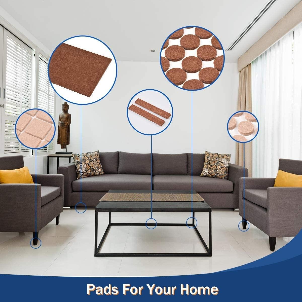 Customized Self Adhesive Felt Furniture Pads for floor protectionFactory 4